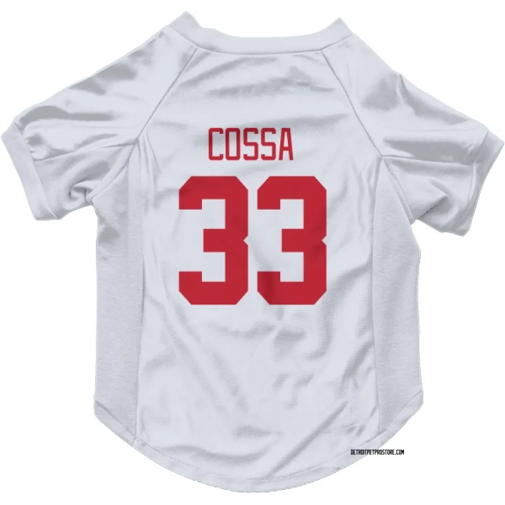 Detroit Red Wings Sebastian Cossa White Pet Jersey for Dog & Cat