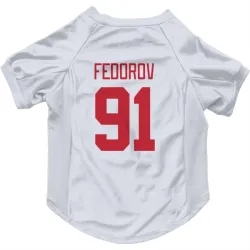 Detroit Red Wings Sergei Fedorov White Pet Jersey for Dog & Cat