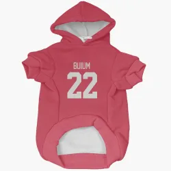 Detroit Red Wings Shai Buium Red Pet Hoodie for Dog & Cat