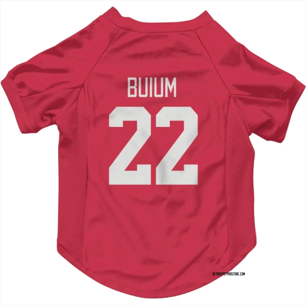 Detroit Red Wings Shai Buium Red Pet Jersey for Dog & Cat