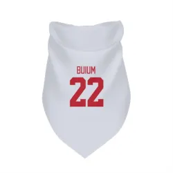 Detroit Red Wings Shai Buium White Pet Bandana for Dog & Cat