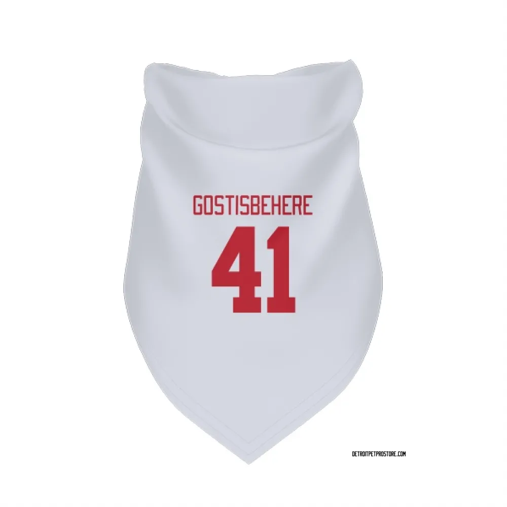 Detroit Red Wings Shayne Gostisbehere White Pet Bandana for Dog & Cat