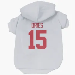 Detroit Red Wings Sheldon Dries White Pet Hoodie for Dog & Cat