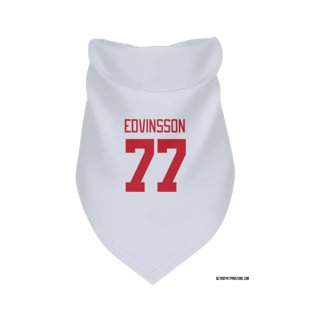 Detroit Red Wings Simon Edvinsson White Pet Bandana for Dog & Cat