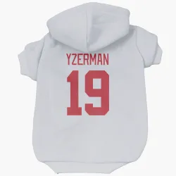 Detroit Red Wings Steve Yzerman White Pet Hoodie for Dog & Cat