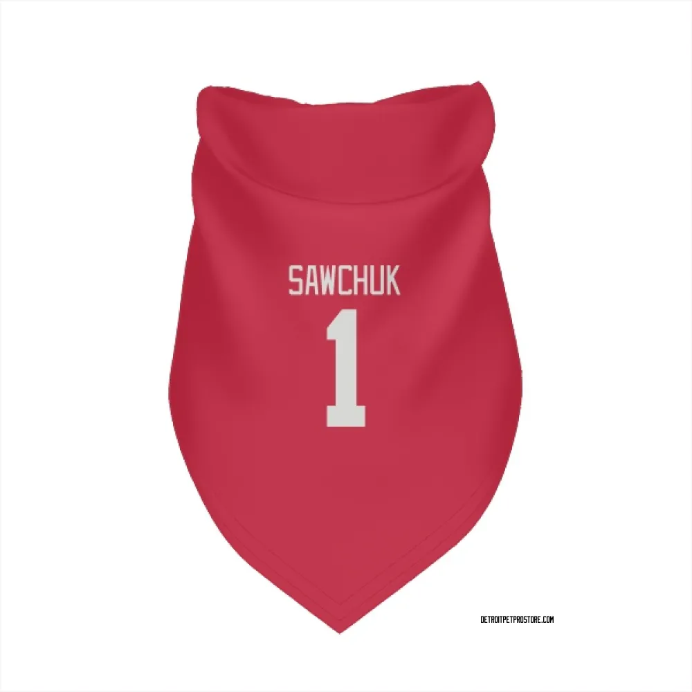 Detroit Red Wings Terry Sawchuk Red Pet Bandana for Dog & Cat
