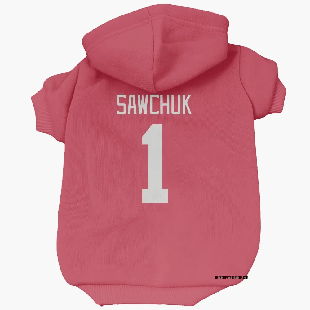Detroit Red Wings Terry Sawchuk Red Pet Hoodie for Dog & Cat