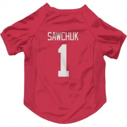 Detroit Red Wings Terry Sawchuk Red Pet Jersey for Dog & Cat