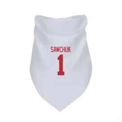 Detroit Red Wings Terry Sawchuk White Pet Bandana for Dog & Cat
