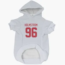 Detroit Red Wings Tomas Holmstrom White Pet Hoodie for Dog & Cat
