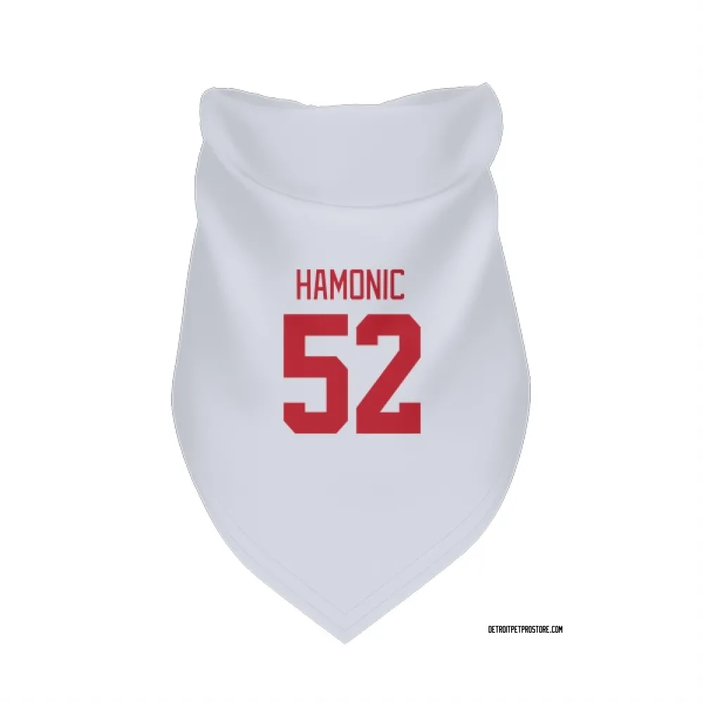 Detroit Red Wings Travis Hamonic White Pet Bandana for Dog & Cat