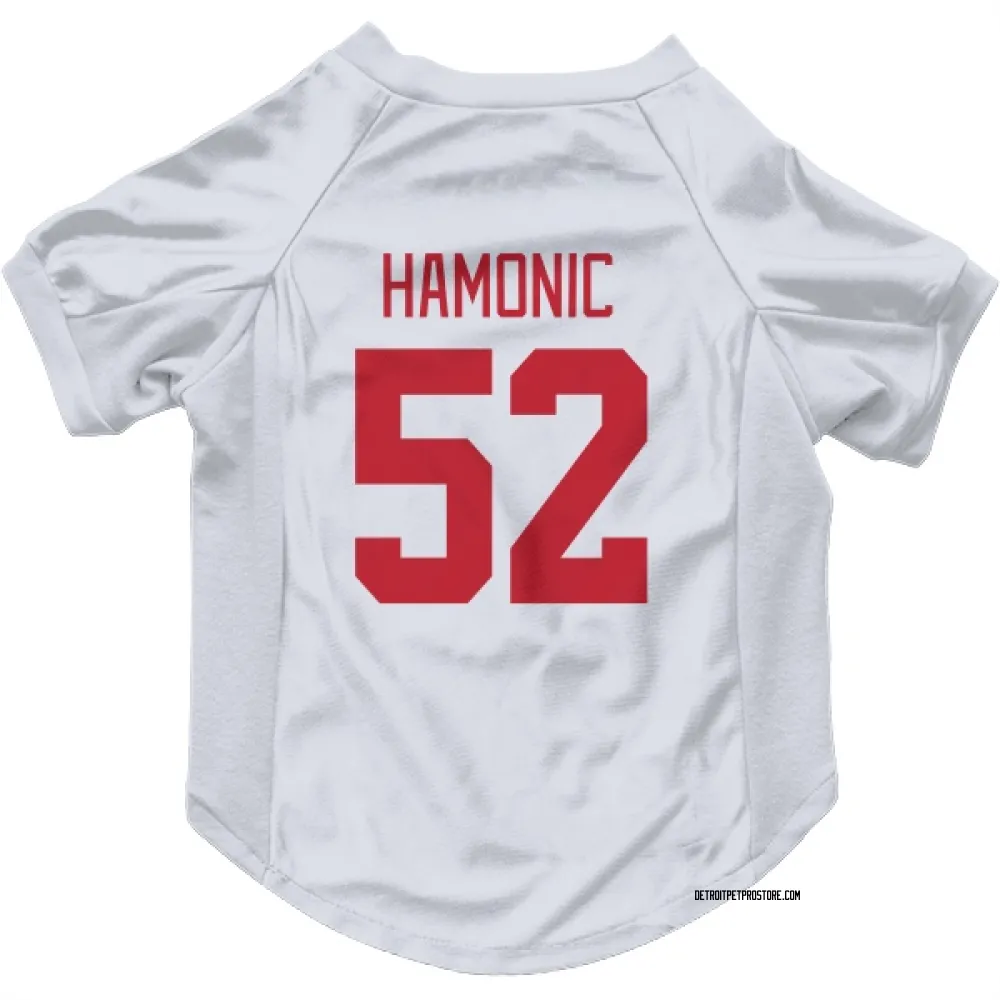 Detroit Red Wings Travis Hamonic White Pet Jersey for Dog & Cat