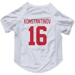 Detroit Red Wings Vladimir Konstantinov White Pet Jersey for Dog & Cat