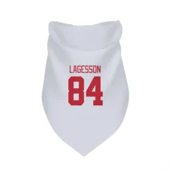 Detroit Red Wings William Lagesson White Pet Bandana for Dog & Cat
