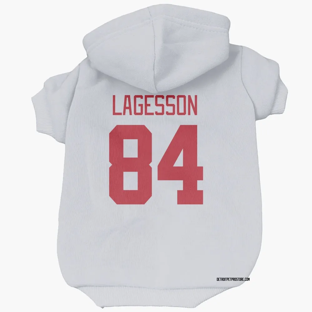 Detroit Red Wings William Lagesson White Pet Hoodie for Dog & Cat