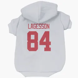 Detroit Red Wings William Lagesson White Pet Hoodie for Dog & Cat
