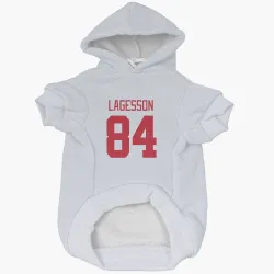 Detroit Red Wings William Lagesson White Pet Hoodie for Dog & Cat