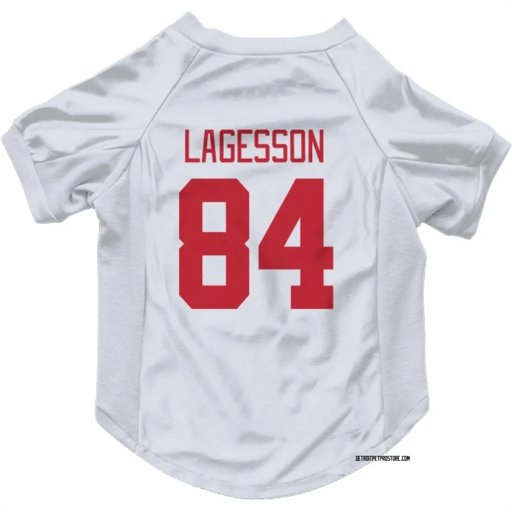 Detroit Red Wings William Lagesson White Pet Jersey for Dog & Cat
